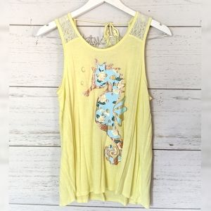 Justice Top | Girl Plus Size Seahorse Tank Top